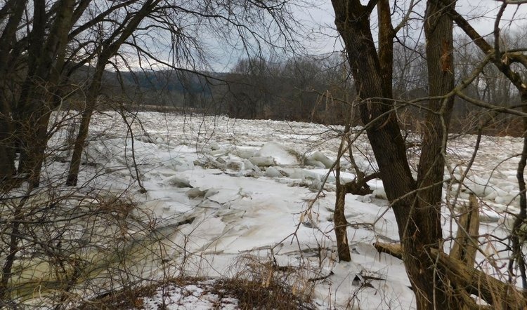 Ice Jam on the Susquehanna Color